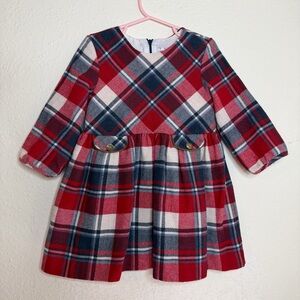 Mayoral Red and Blue Plaid Toddler Dress